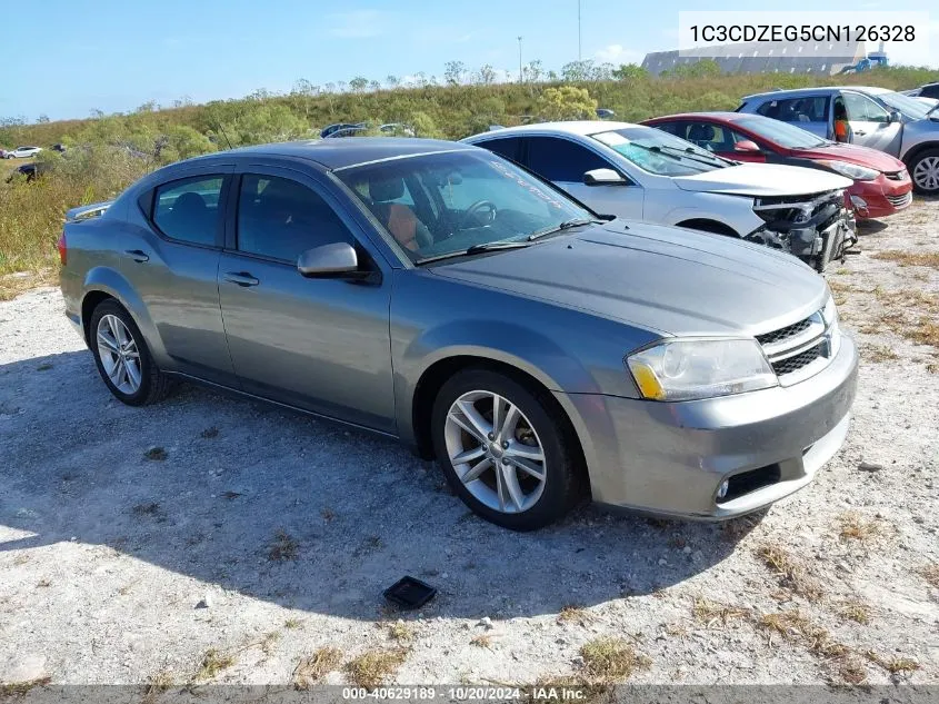 2012 Dodge Avenger Sxt VIN: 1C3CDZEG5CN126328 Lot: 40629189