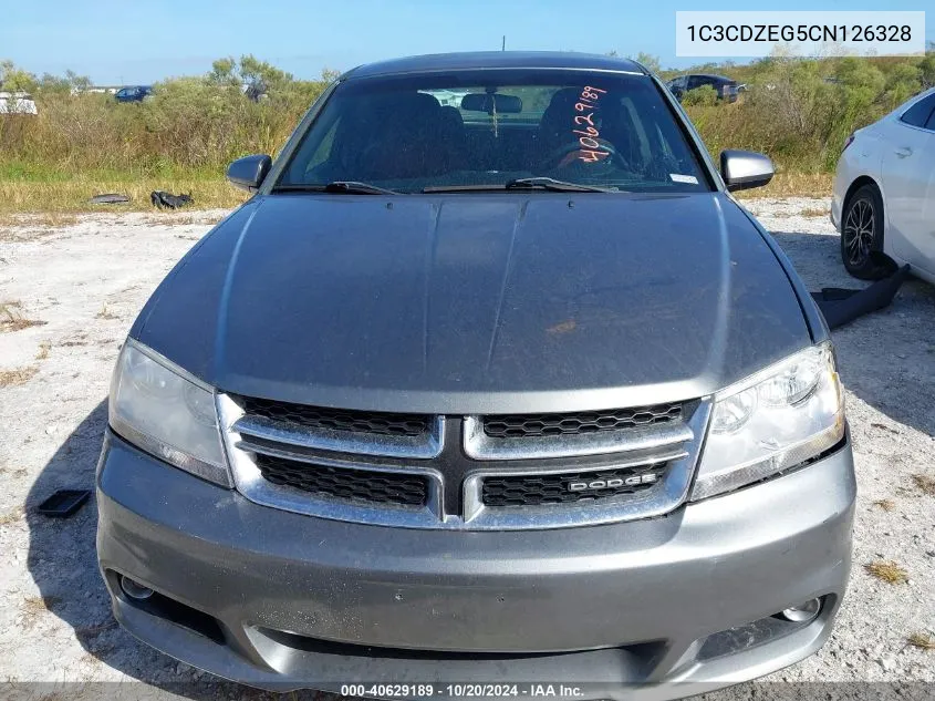 2012 Dodge Avenger Sxt VIN: 1C3CDZEG5CN126328 Lot: 40629189