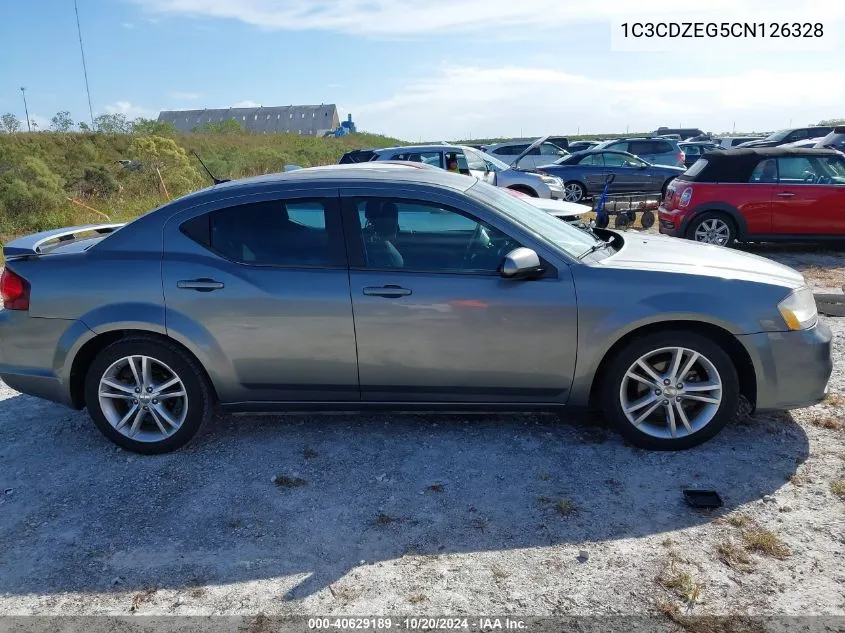 2012 Dodge Avenger Sxt VIN: 1C3CDZEG5CN126328 Lot: 40629189