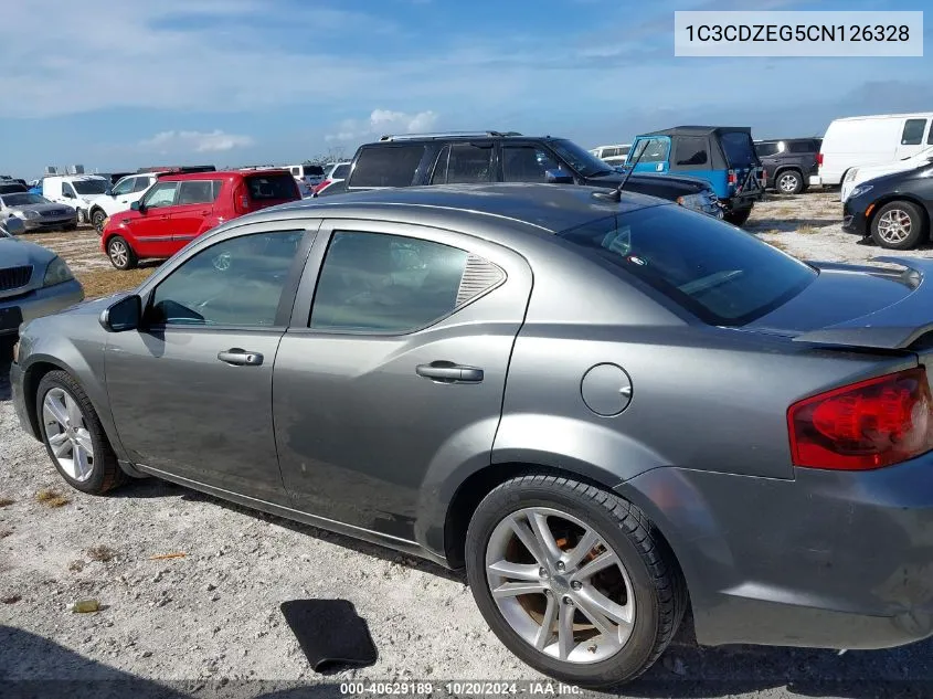 2012 Dodge Avenger Sxt VIN: 1C3CDZEG5CN126328 Lot: 40629189