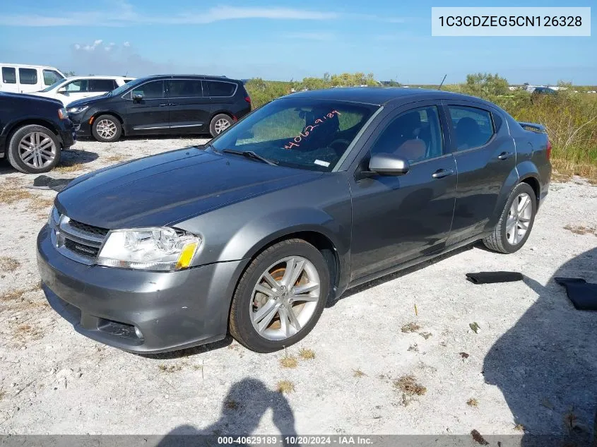 2012 Dodge Avenger Sxt VIN: 1C3CDZEG5CN126328 Lot: 40629189