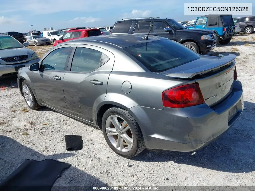 2012 Dodge Avenger Sxt VIN: 1C3CDZEG5CN126328 Lot: 40629189