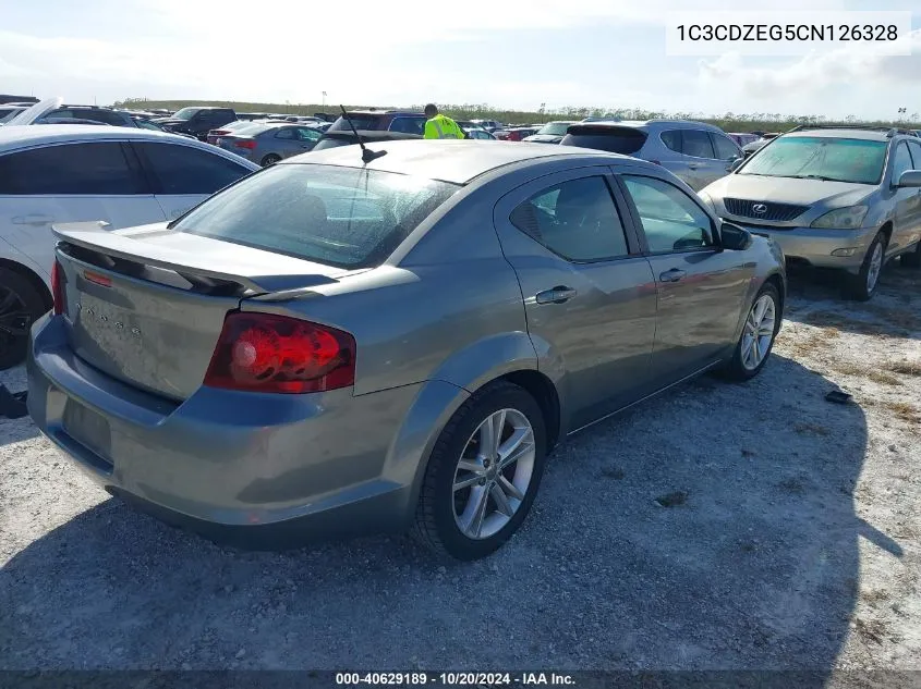 2012 Dodge Avenger Sxt VIN: 1C3CDZEG5CN126328 Lot: 40629189