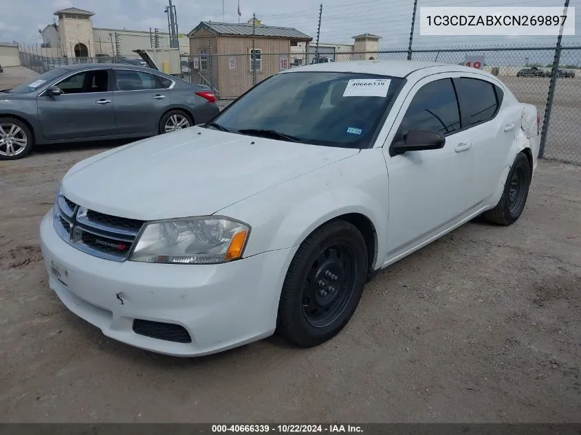 2012 Dodge Avenger Se VIN: 1C3CDZABXCN269897 Lot: 40666339