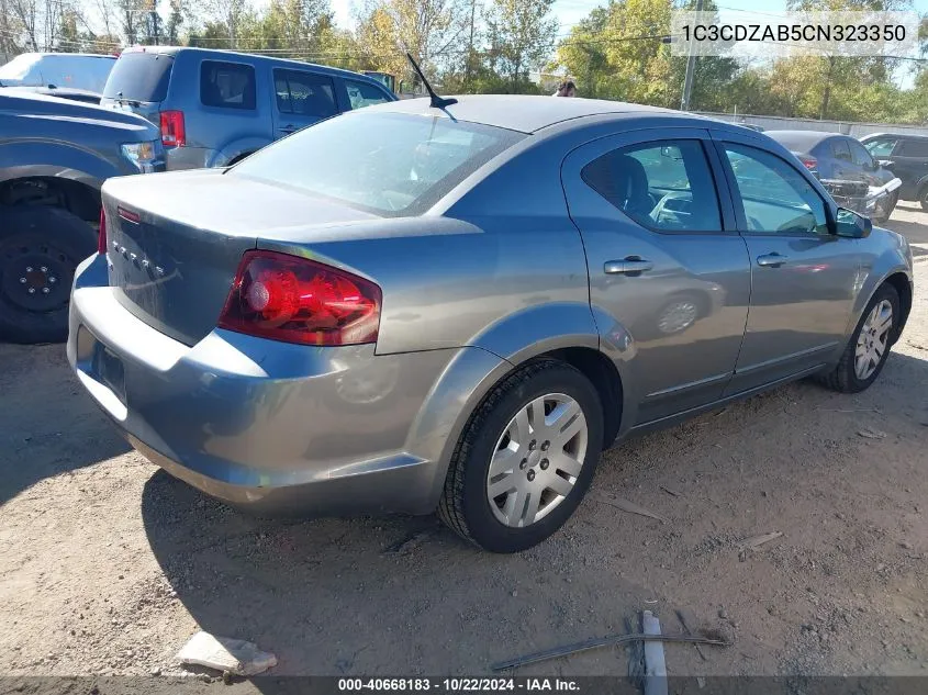 2012 Dodge Avenger Se VIN: 1C3CDZAB5CN323350 Lot: 40668183