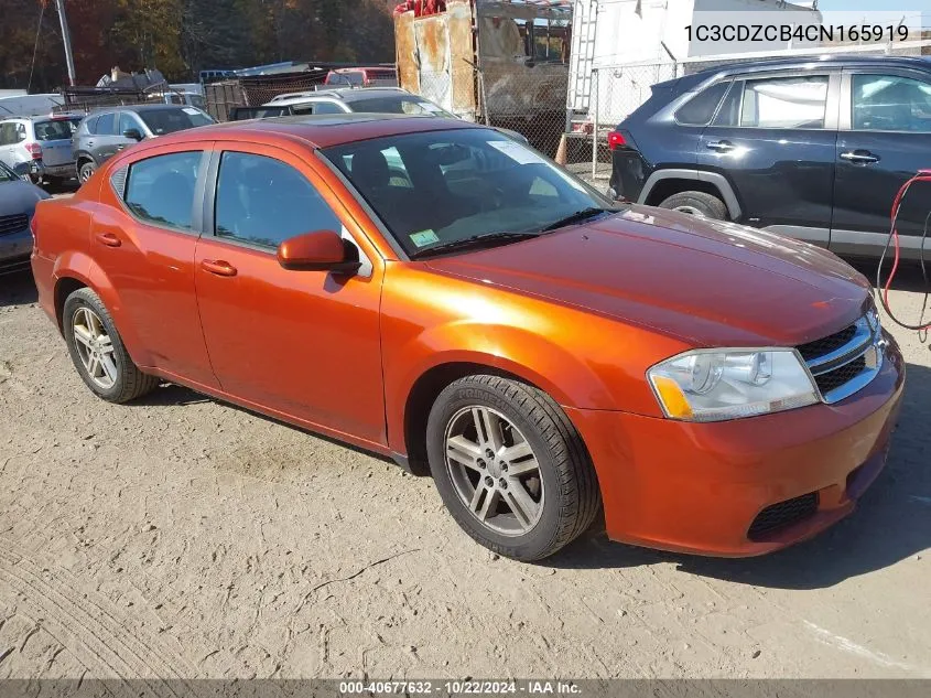 2012 Dodge Avenger Sxt VIN: 1C3CDZCB4CN165919 Lot: 40677632