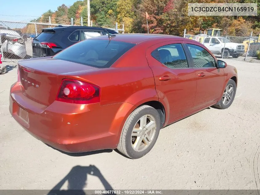 2012 Dodge Avenger Sxt VIN: 1C3CDZCB4CN165919 Lot: 40677632