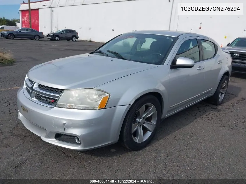 2012 Dodge Avenger Sxt Plus VIN: 1C3CDZEG7CN276294 Lot: 40681148