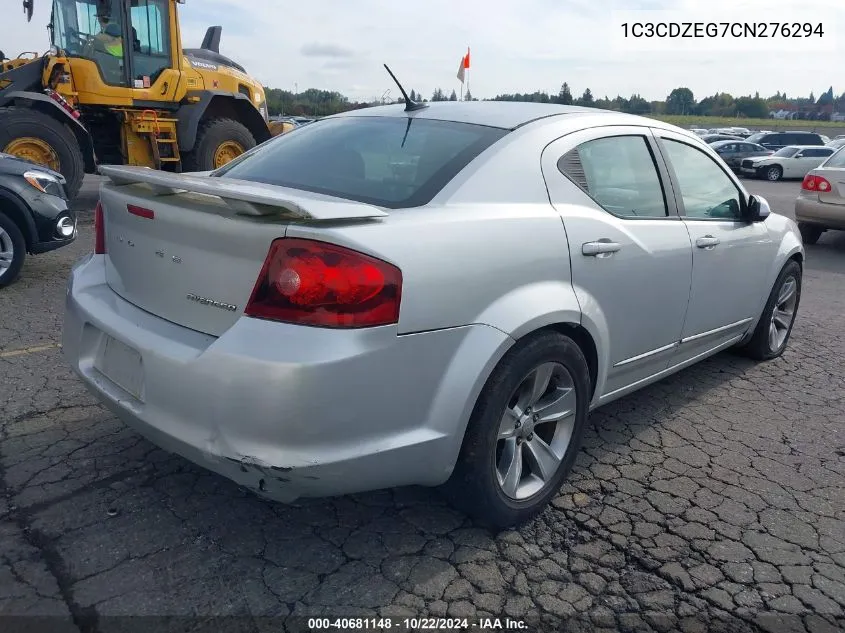 2012 Dodge Avenger Sxt Plus VIN: 1C3CDZEG7CN276294 Lot: 40681148