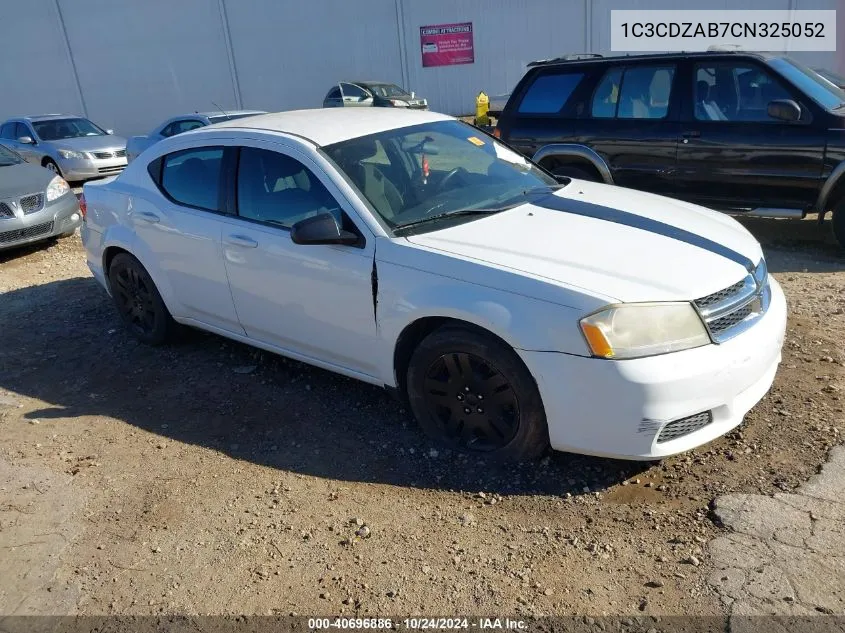 2012 Dodge Avenger Se VIN: 1C3CDZAB7CN325052 Lot: 40696886