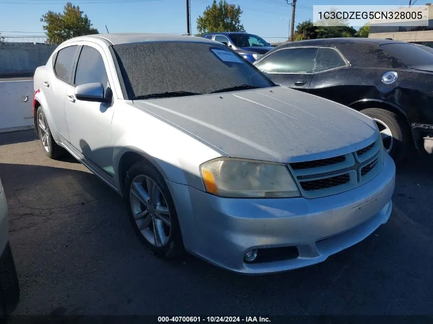 2012 Dodge Avenger Sxt Plus VIN: 1C3CDZEG5CN328005 Lot: 40700601