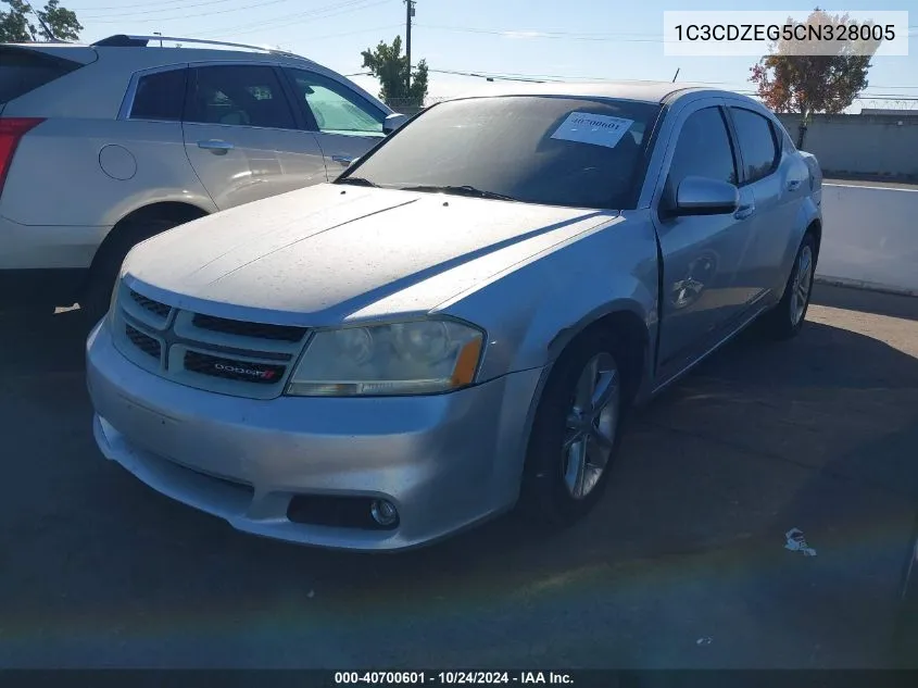 2012 Dodge Avenger Sxt Plus VIN: 1C3CDZEG5CN328005 Lot: 40700601