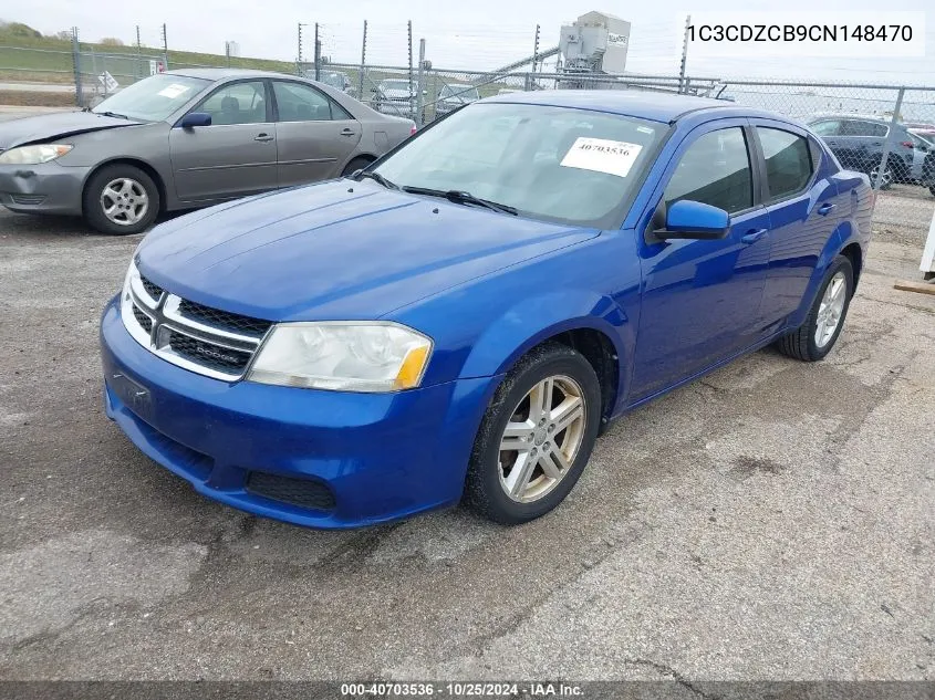 2012 Dodge Avenger Sxt VIN: 1C3CDZCB9CN148470 Lot: 40703536