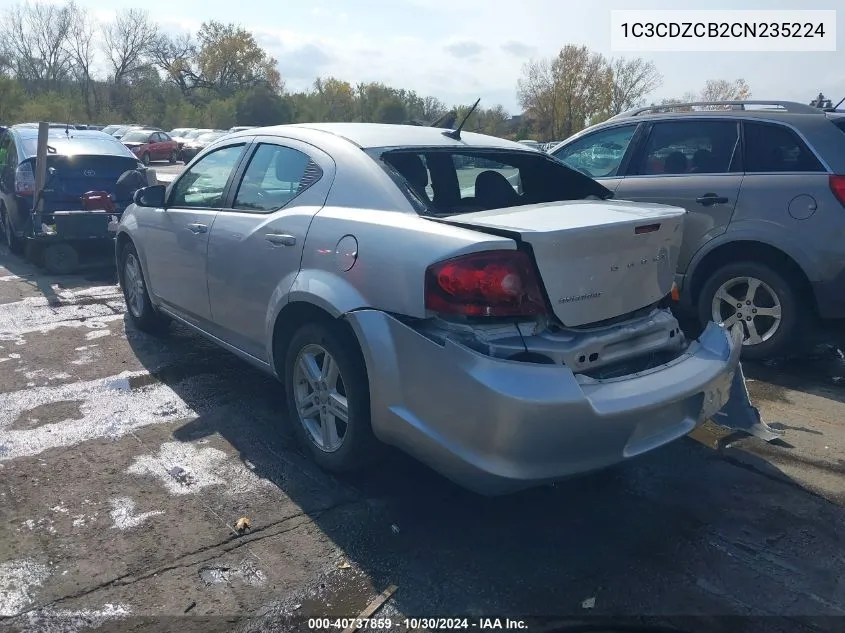 2012 Dodge Avenger Sxt VIN: 1C3CDZCB2CN235224 Lot: 40737859