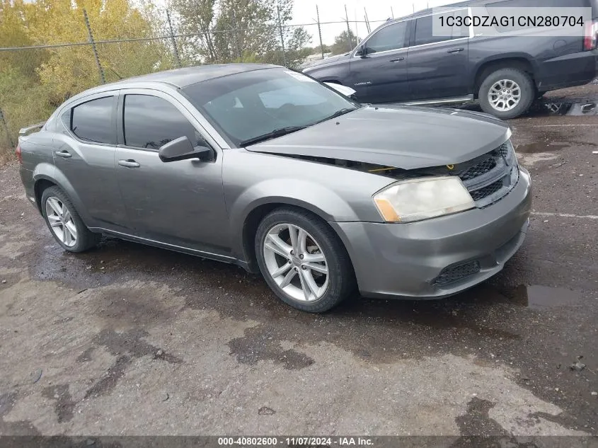 2012 Dodge Avenger Se V6 VIN: 1C3CDZAG1CN280704 Lot: 40802600