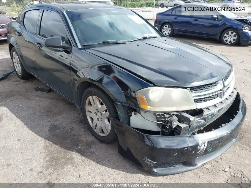 2012 Dodge Avenger Se VIN: 1C3CDZABXCN235524 Lot: 40805161