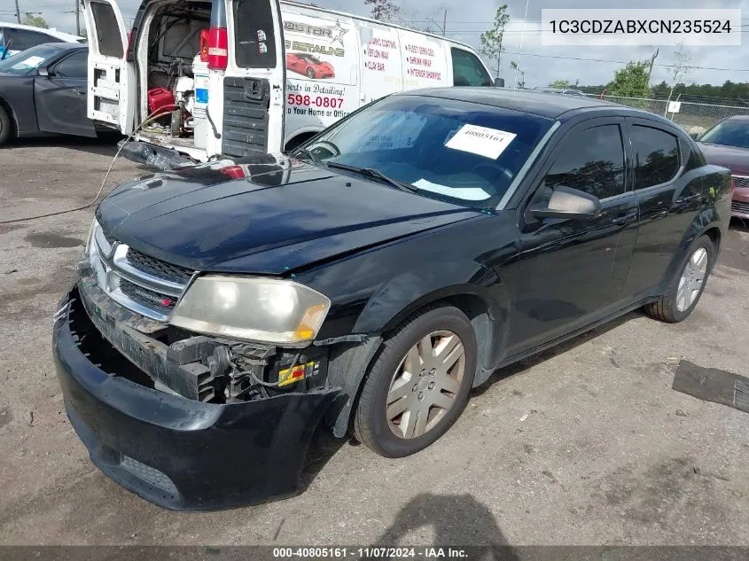 2012 Dodge Avenger Se VIN: 1C3CDZABXCN235524 Lot: 40805161