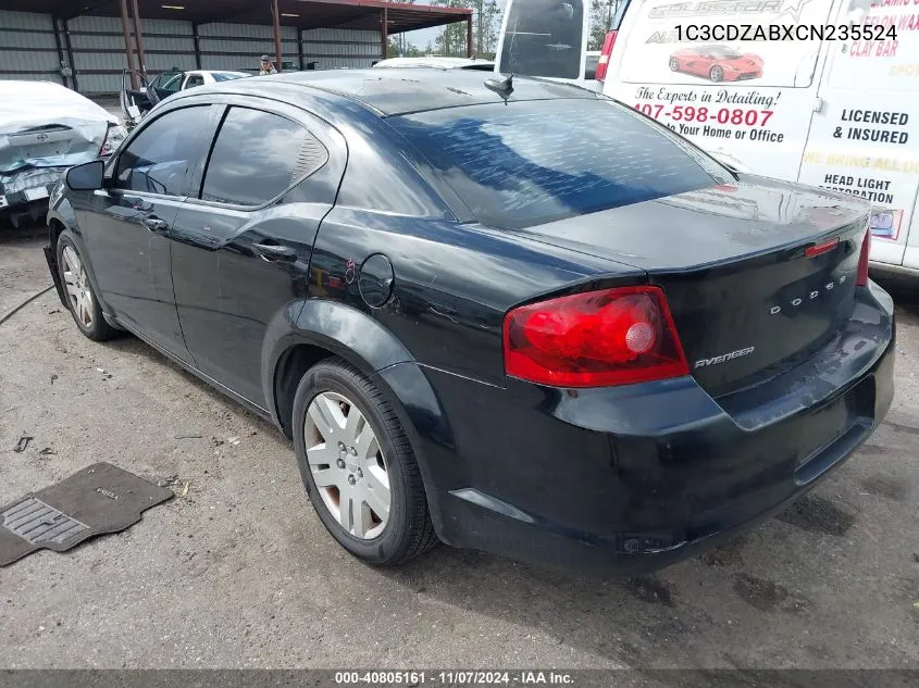 2012 Dodge Avenger Se VIN: 1C3CDZABXCN235524 Lot: 40805161