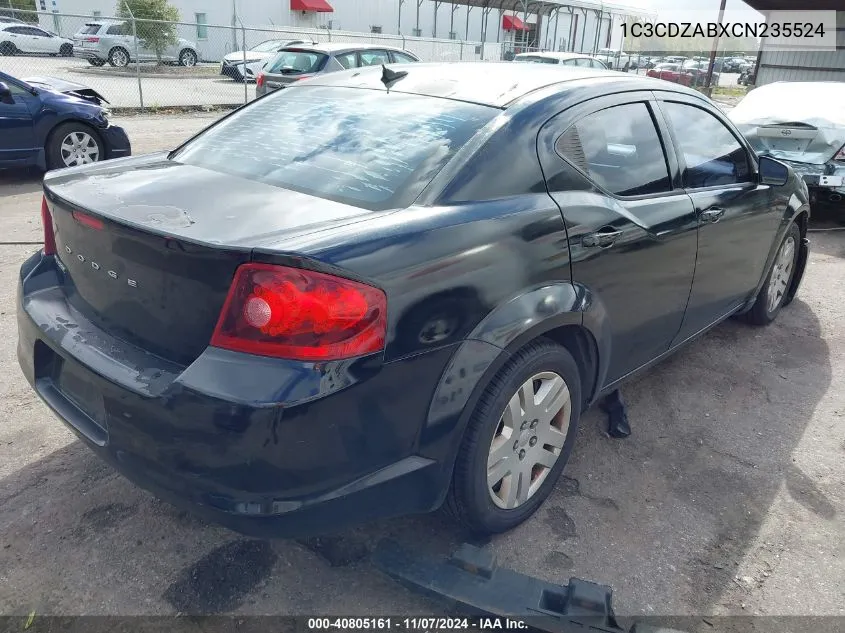 2012 Dodge Avenger Se VIN: 1C3CDZABXCN235524 Lot: 40805161