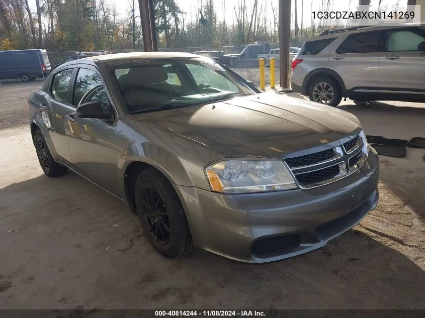 2012 Dodge Avenger Se VIN: 1C3CDZABXCN141269 Lot: 40814244