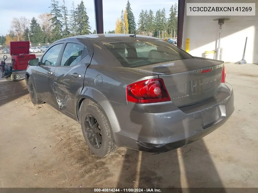 2012 Dodge Avenger Se VIN: 1C3CDZABXCN141269 Lot: 40814244