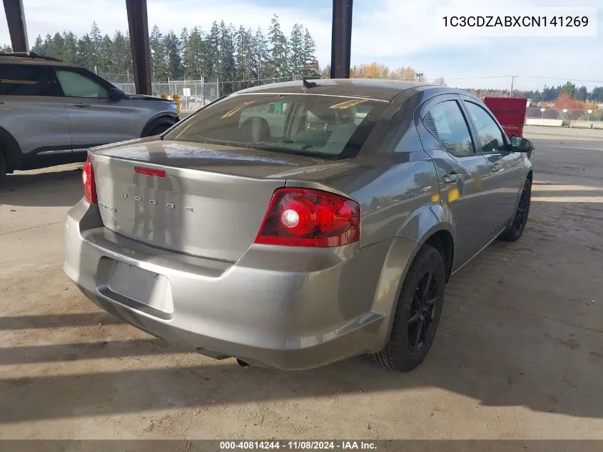 2012 Dodge Avenger Se VIN: 1C3CDZABXCN141269 Lot: 40814244