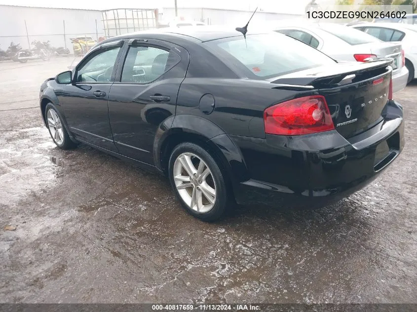 2012 Dodge Avenger Sxt Plus VIN: 1C3CDZEG9CN264602 Lot: 40817659