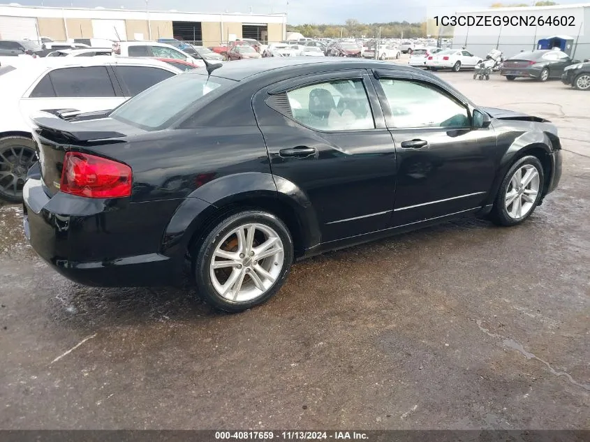 2012 Dodge Avenger Sxt Plus VIN: 1C3CDZEG9CN264602 Lot: 40817659