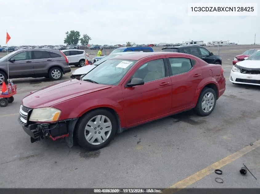 2012 Dodge Avenger Se VIN: 1C3CDZABXCN128425 Lot: 40863609