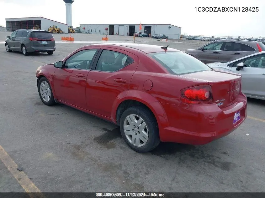 2012 Dodge Avenger Se VIN: 1C3CDZABXCN128425 Lot: 40863609