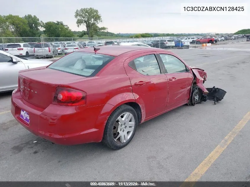 2012 Dodge Avenger Se VIN: 1C3CDZABXCN128425 Lot: 40863609