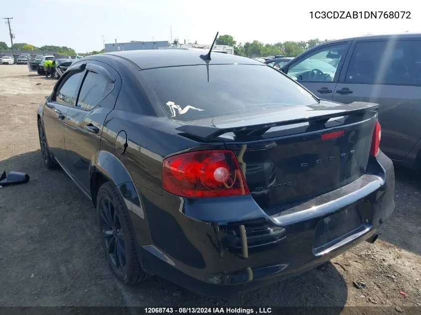 1C3CDZAB1DN768072 2013 Dodge Avenger