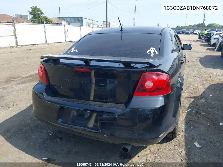 1C3CDZAB1DN768072 2013 Dodge Avenger