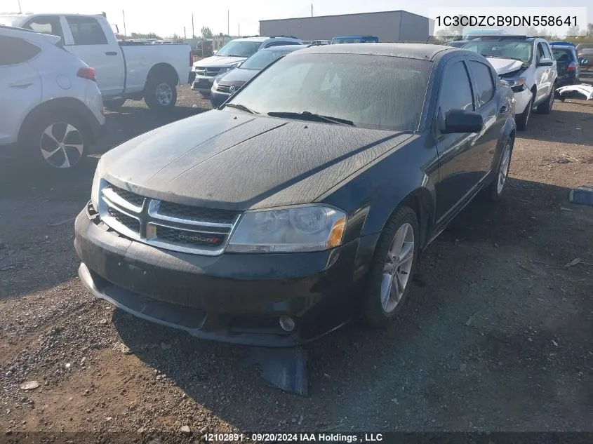 2013 Dodge Avenger VIN: 1C3CDZCB9DN558641 Lot: 12102891