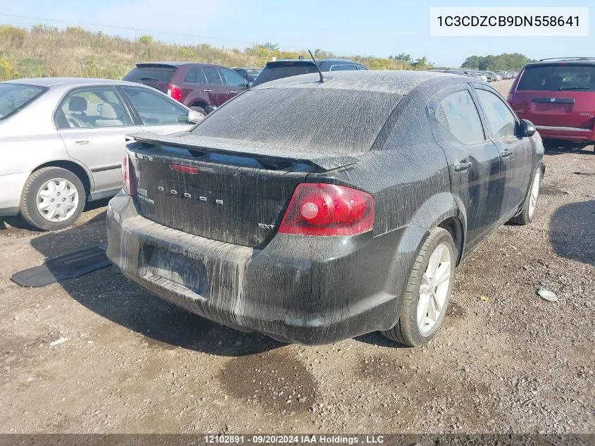 2013 Dodge Avenger VIN: 1C3CDZCB9DN558641 Lot: 12102891