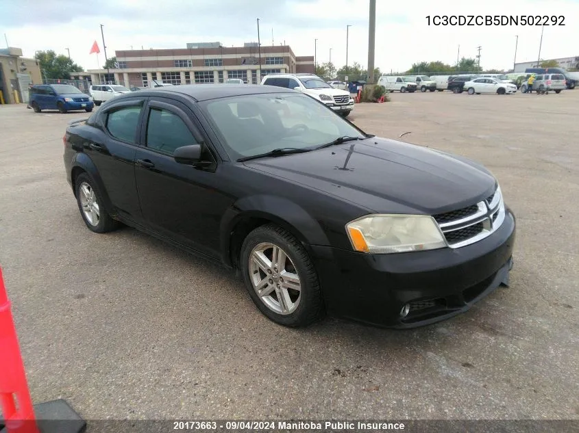 2013 Dodge Avenger Sxt VIN: 1C3CDZCB5DN502292 Lot: 20173663