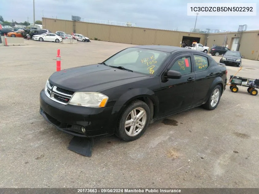 1C3CDZCB5DN502292 2013 Dodge Avenger Sxt