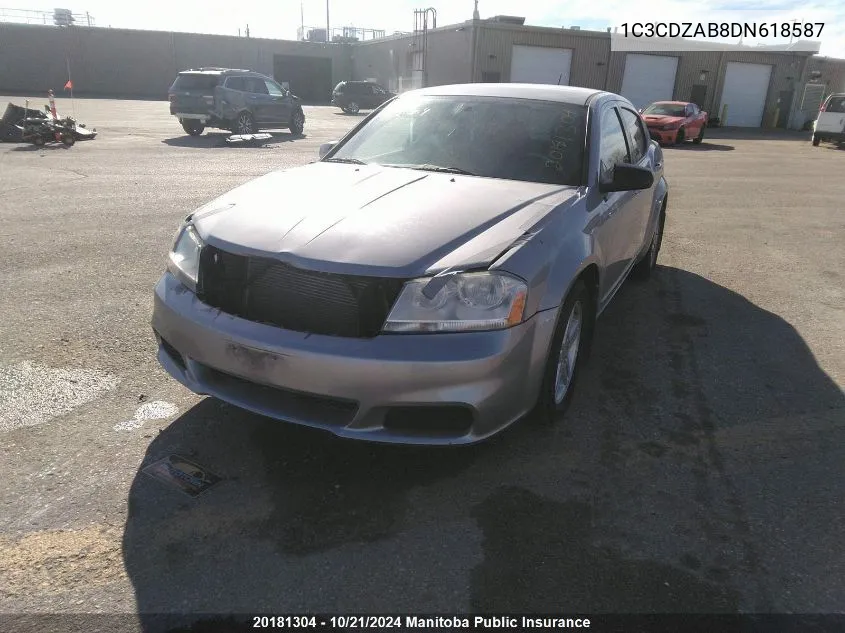 1C3CDZAB8DN618587 2013 Dodge Avenger Se