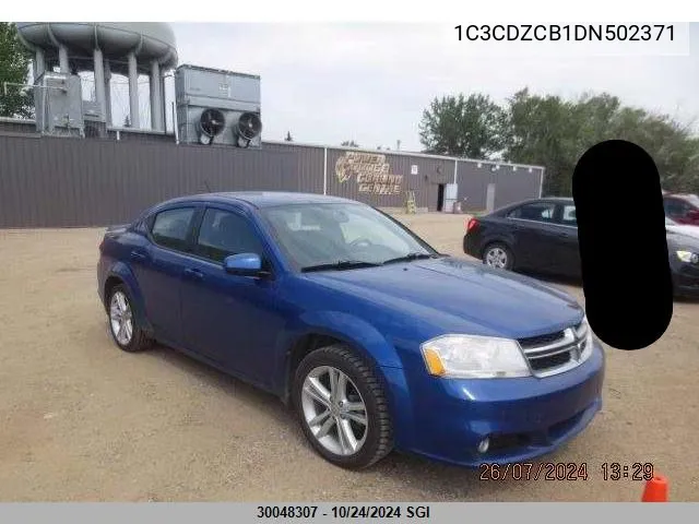 2013 Dodge Avenger Sxt VIN: 1C3CDZCB1DN502371 Lot: 30048307