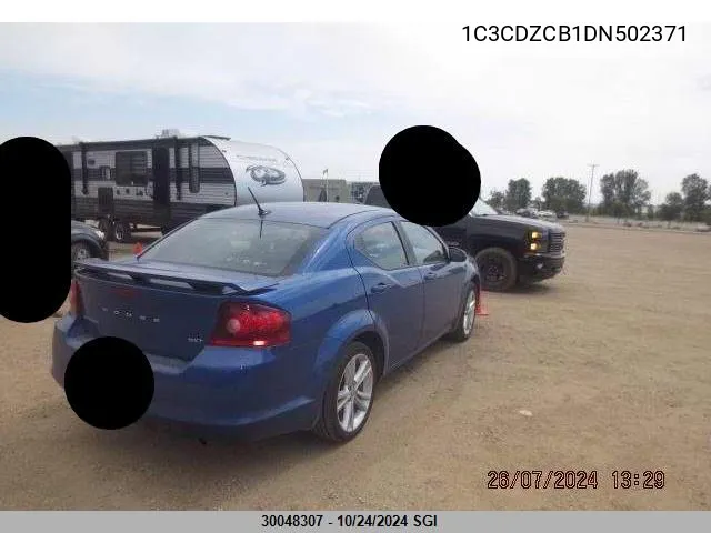 1C3CDZCB1DN502371 2013 Dodge Avenger Sxt