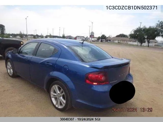 1C3CDZCB1DN502371 2013 Dodge Avenger Sxt