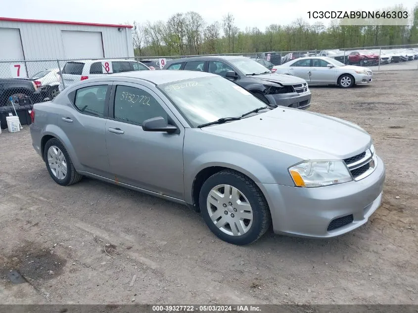 1C3CDZAB9DN646303 2013 Dodge Avenger Se