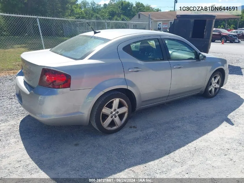 2013 Dodge Avenger Se VIN: 1C3CDZAB1DN644691 Lot: 39721681