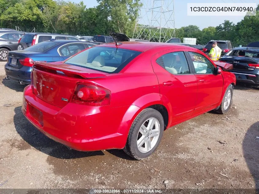 2013 Dodge Avenger Sxt VIN: 1C3CDZCG4DN740940 Lot: 39823966