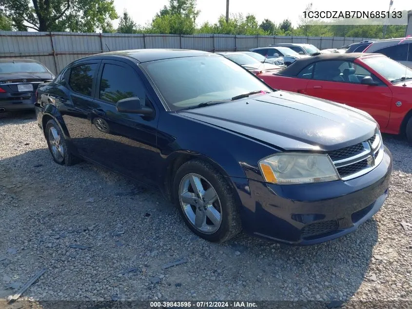 2013 Dodge Avenger Se VIN: 1C3CDZAB7DN685133 Lot: 39843595