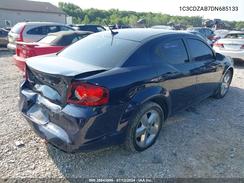 2013 Dodge Avenger Se VIN: 1C3CDZAB7DN685133 Lot: 39843595