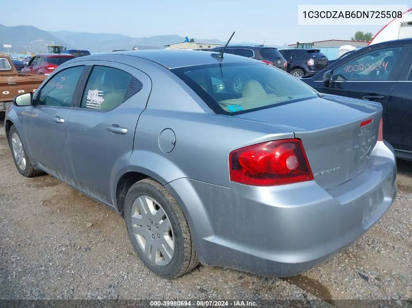 2013 Dodge Avenger Se VIN: 1C3CDZAB6DN725508 Lot: 39980694