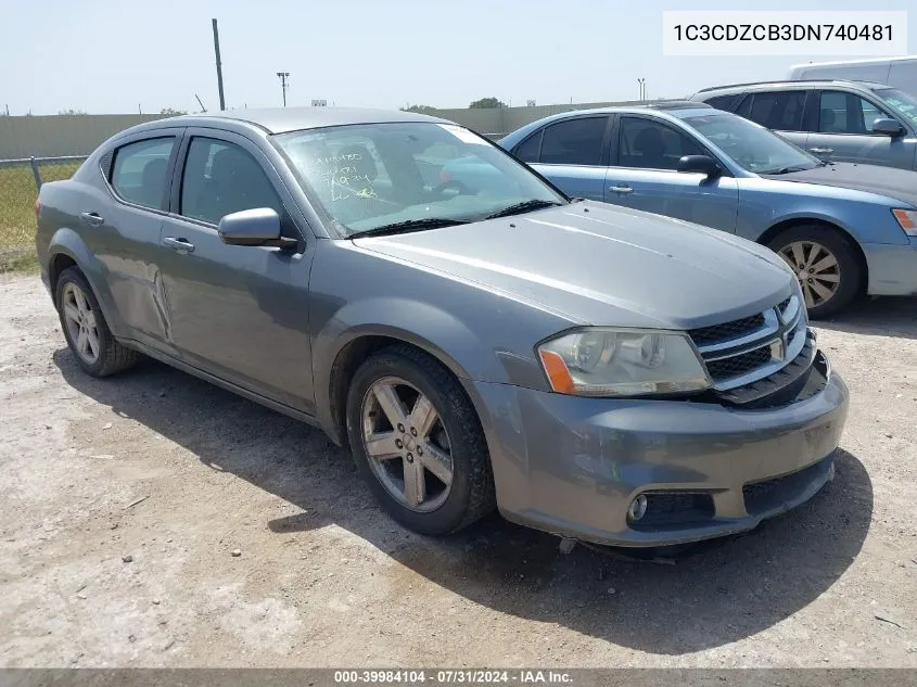 2013 Dodge Avenger Sxt VIN: 1C3CDZCB3DN740481 Lot: 39984104