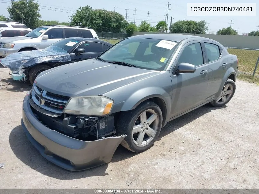 2013 Dodge Avenger Sxt VIN: 1C3CDZCB3DN740481 Lot: 39984104