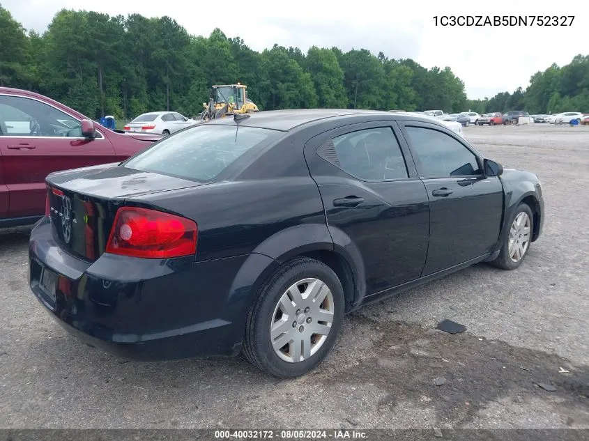 1C3CDZAB5DN752327 2013 Dodge Avenger Se